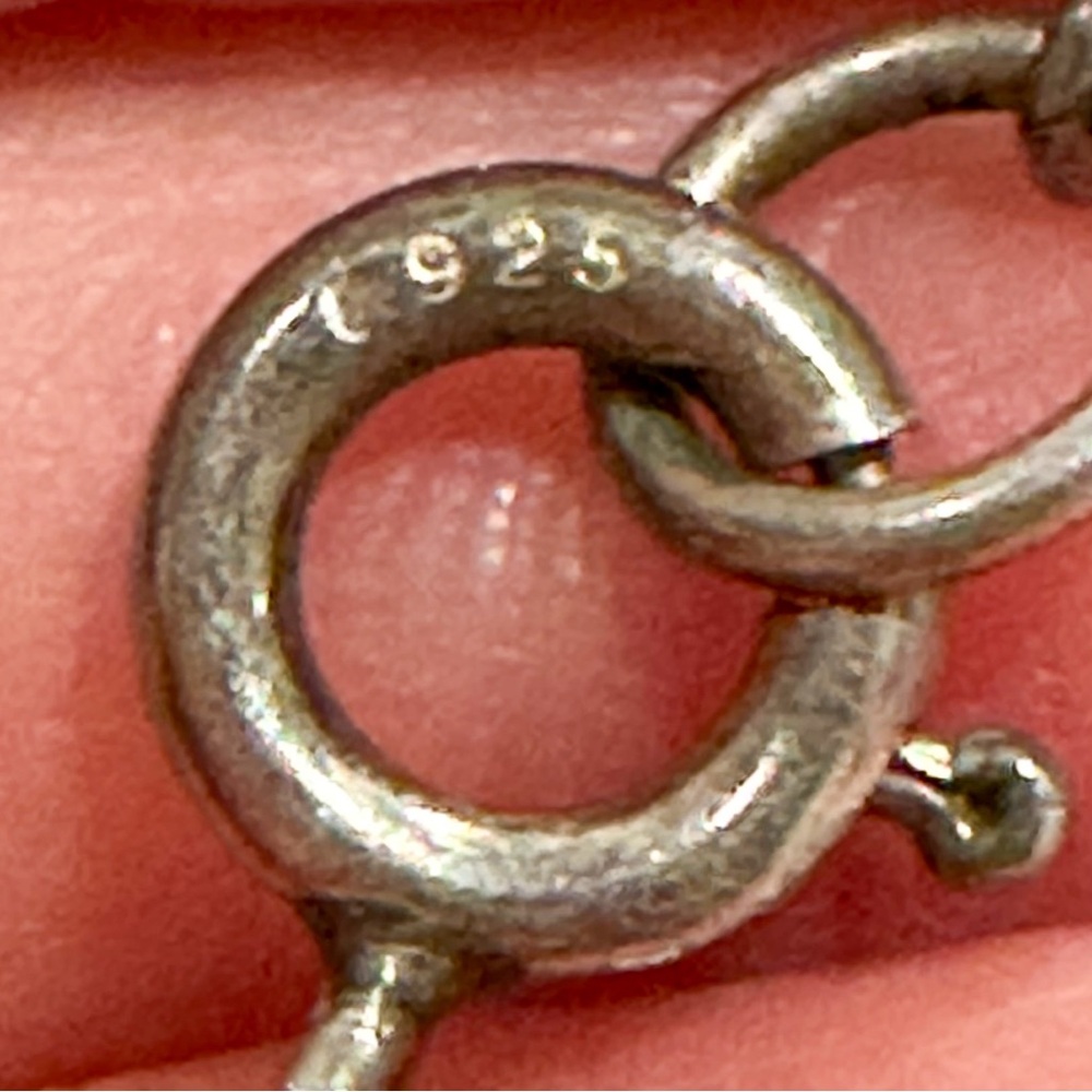 Vintage Old Pawn Sterling Silver Cross Feather Pendant Necklace Signed PS - Picture 6 of 6